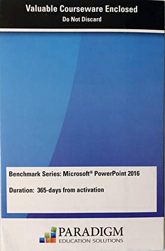 Beispielbild fr Benchmark Series: Microsoft Powerpoint 2016 - eBook zum Verkauf von Textbooks_Source