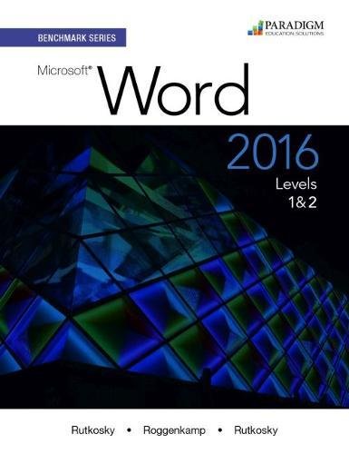 9780763869816: Benchmark Series: Microsoft Word 2016 Levels 1 and 2: Text with physical eBook code