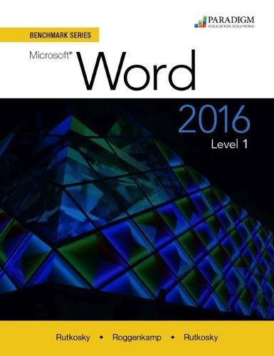 Beispielbild fr Benchmark Series: Microsoft® Word 2016 Level 1 : Text with Physical EBook Code zum Verkauf von Better World Books: West