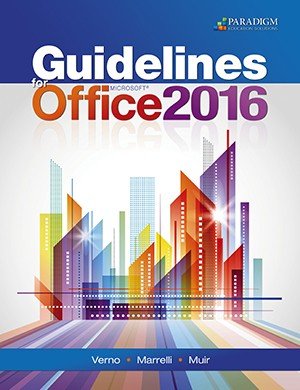 Imagen de archivo de Guidelines for Microsoft Office 2016 : Workbook a la venta por Better World Books