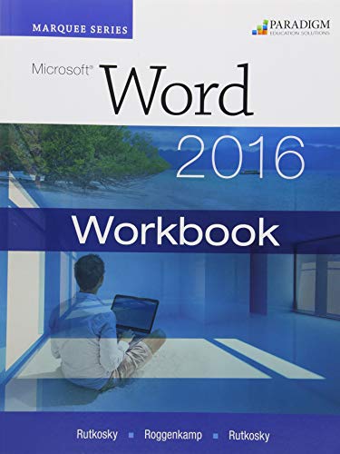 Beispielbild fr Marquee Series Microsoft Word 2016 Workbook zum Verkauf von PBShop.store US