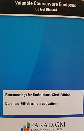 Stock image for PHARMACOLOGY FOR TECHNICIANS-ACCESS for sale by TextbookRush