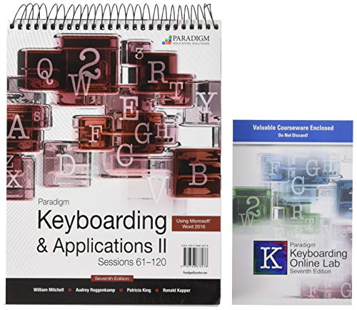 Stock image for Paradigm Keyboarding II: Sessions 61-120 : Text for sale by Better World Books