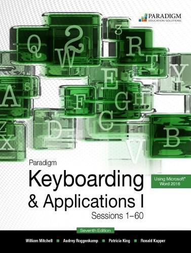 9780763878269: Paradigm Keyboarding I: Sessions 1-60: Text and ebook 12 Month Access with Online Lab