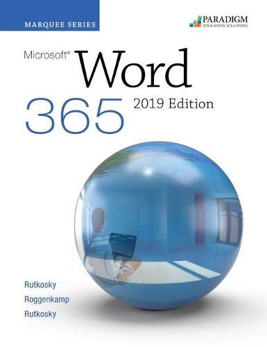 Beispielbild fr Marquee Series: Microsoft Word 2019 : Text zum Verkauf von Better World Books