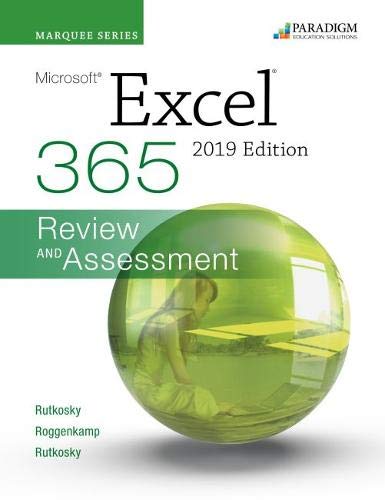 Beispielbild fr Marquee Series: Microsoft Excel 2019: Text + Review and Assessments Workbook zum Verkauf von Buchpark