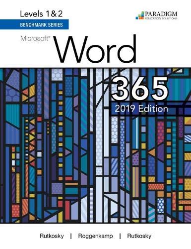 Beispielbild fr Benchmark Series: Microsoft Word 2019 Levels 1&2 zum Verkauf von HPB-Red