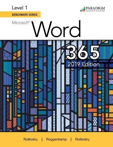 Beispielbild fr Benchmark Series: Microsoft Word 2019 Level 1 zum Verkauf von BooksRun