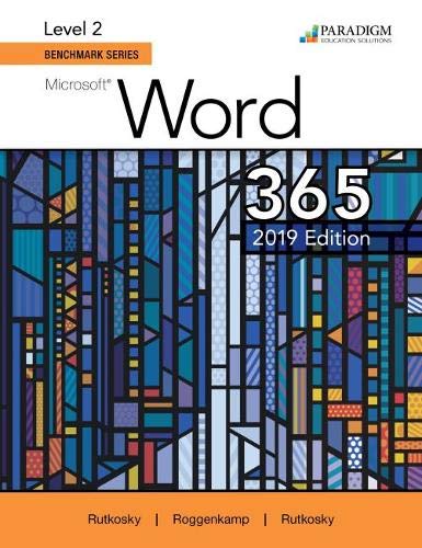 Stock image for Benchmark Series: Microsoft Word 2019 Level 2 for sale by HPB Inc.