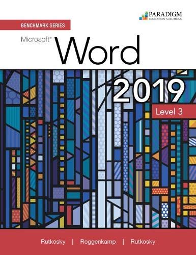 Beispielbild fr Benchmark Series: Microsoft Word 2019 Level 3 (Review and Assessments Workboo) zum Verkauf von Books From California