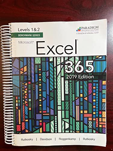 Beispielbild fr Benchmark Series: Microsoft Excel 2019 Levels 1&2 : Text zum Verkauf von Better World Books