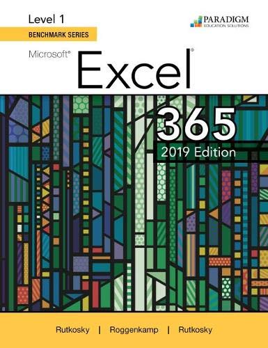 Beispielbild fr Benchmark Series: Microsoft Excel 2019 Level 1: Text zum Verkauf von WorldofBooks