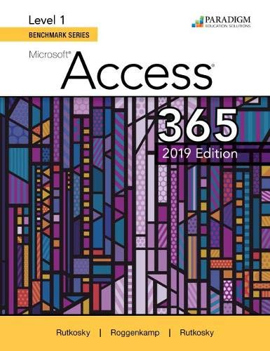 Beispielbild fr Benchmark Series: Microsoft Access 2019 Level 1 zum Verkauf von HPB-Red