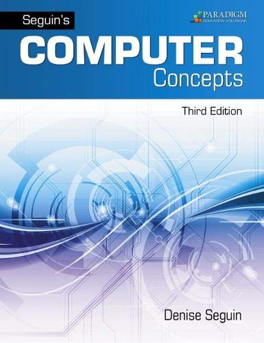 Imagen de archivo de Seguin's Computer Concepts with Microsoft Office 365, 2019: Text + Review and Assessments Workbook a la venta por THE SAINT BOOKSTORE