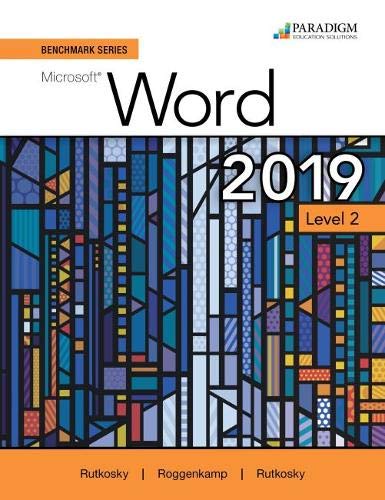 9780763891626: Benchmark Series: Microsoft Word 2019 Level 2: Text, Review and Assessments Workbook and eBook (access code via mail)