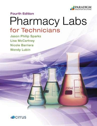 Stock image for Pharmacy Labs for Technicians: Text (Pharmacy Technician) for sale by HPB-Red