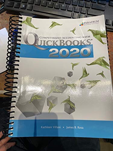 Beispielbild fr Computerized Accounting with Quickbooks 2020 zum Verkauf von SGS Trading Inc