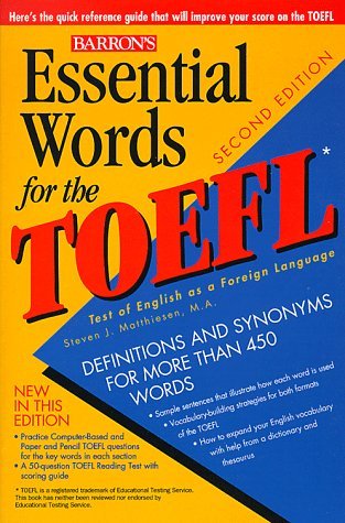 Imagen de archivo de Essential Words for the Toefl (Essential Words for the Toefl, 2nd ed) a la venta por Better World Books: West
