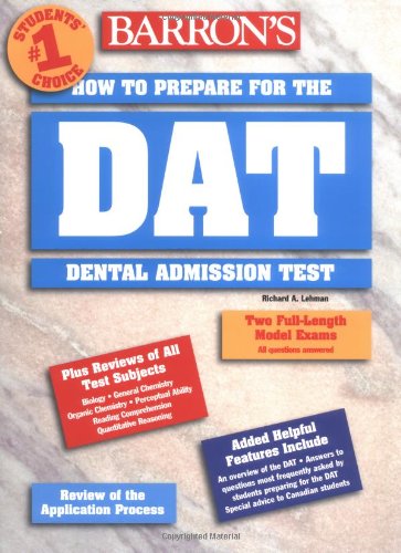 Stock image for How to Prepare for the DAT : Dental Admissions Test for sale by Better World Books