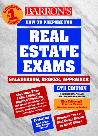 Imagen de archivo de Barron's How to Prepare for the Real Estate Examination : Salesperson, Broker, Appraiser (Barron's How to Prepare for Real Estate Licensing examinatio a la venta por HPB Inc.