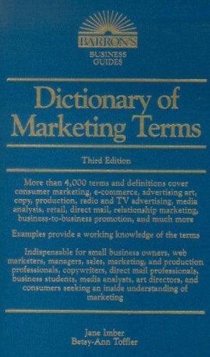 9780764112140: Dictionary of Marketing Terms (Barron's Business Guides)