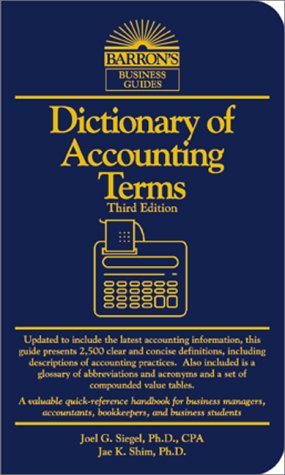 Beispielbild fr Dictionary of Accounting Terms (Barron's Business Guides) zum Verkauf von SecondSale