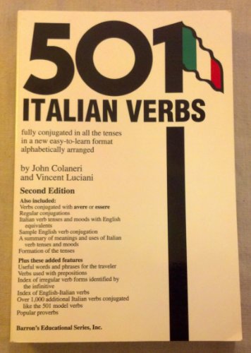 Beispielbild fr 501 Italian Verbs: Fully Conjugated in All the Tenses in a New Easy-To-Learn Format Alphabetically Arranged (Barrons 501 Verbs Series) (English and Italian Edition) zum Verkauf von BooksRun