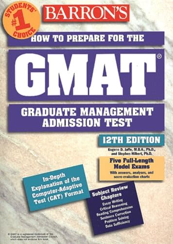 Imagen de archivo de Barron's. How to Prepare for the GMAT. Graduate Management Admission Test a la venta por Bookworm Books