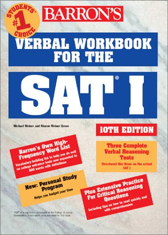 Beispielbild fr Verbal Workbook for the SAT I zum Verkauf von Better World Books: West