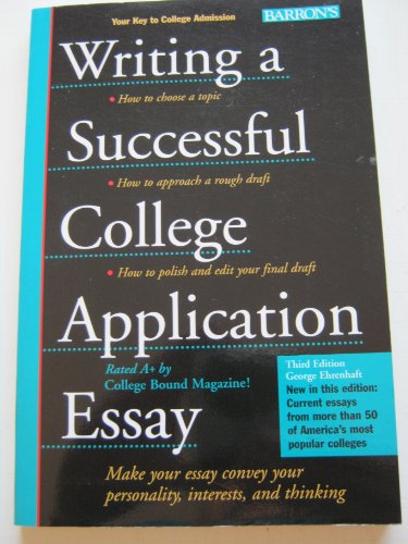 Imagen de archivo de Writing a Successful College Application Essay a la venta por Wonder Book