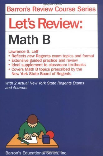 Stock image for Let's Review Math B (Let's Review Series) Leff, Lawrence S. for sale by Mycroft's Books