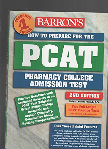 Imagen de archivo de How to Prepare for the PCAT : Pharmacy College Admission Test a la venta por Better World Books