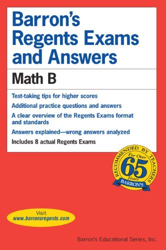 Beispielbild fr Barron's Regents Exams and Answers: Math B zum Verkauf von BookHolders