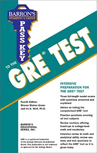Imagen de archivo de Pass Key to the GRE Test a la venta por MVE Inc