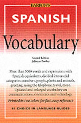 Imagen de archivo de Spanish Vocabulary a la venta por Better World Books