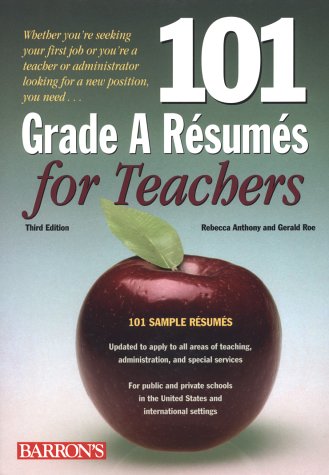 Stock image for 101 Grade A Resumes for Teachers for sale by Bookoutlet1