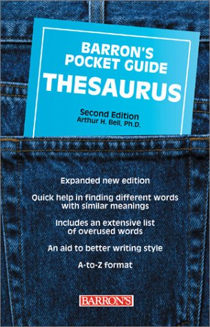 Imagen de archivo de A Pocket Guide Thesaurus (Barron's Pocket Guides) a la venta por SecondSale