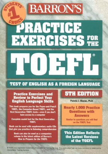 9780764120466: Practice Exercises for the TOEFL Test(book) (BARRON'S PRACTICE EXERCISES FOR THE TOEFL (BOOK ONLY))