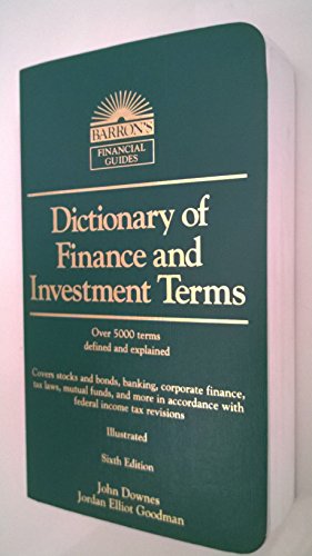 Beispielbild fr Dictionary of Finance and Investment Terms (Barron's Financial Guides) zum Verkauf von SecondSale