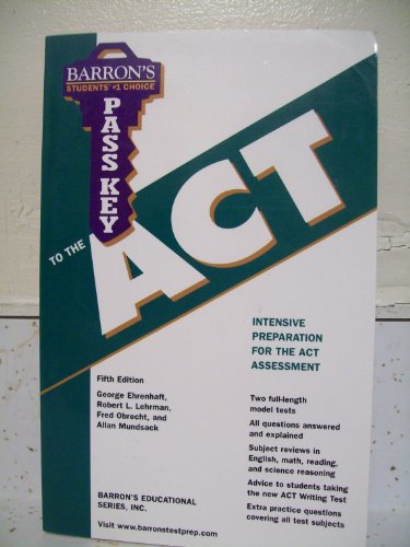 Stock image for Pass Key to the ACT (Barron's Pass Key to the ACT) for sale by Ergodebooks