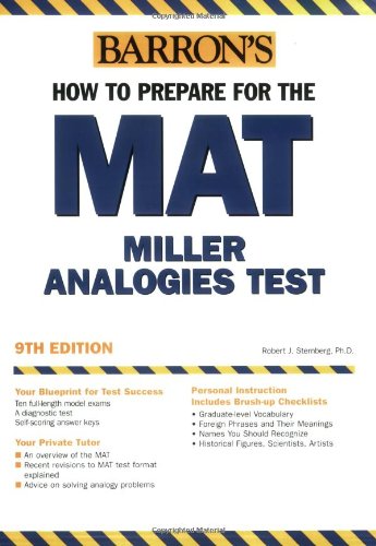 Beispielbild fr Barron's How to Prepare for the MAT : Miller Analogies Test zum Verkauf von Better World Books