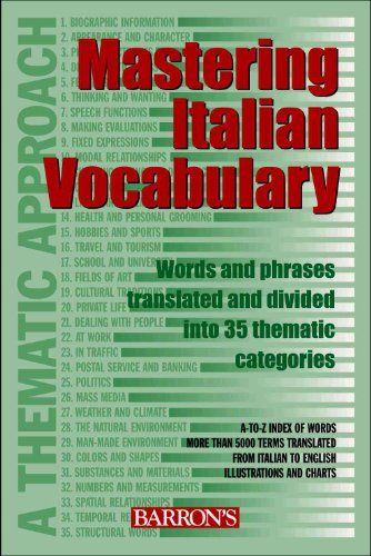 Beispielbild fr Mastering Italian Vocabulary : A Thematic Approach zum Verkauf von Better World Books