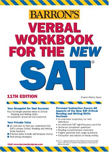 Stock image for Verbal Workbook for the NEW SAT (Barrons SAT Critical Reading Workboo for sale by Hawking Books