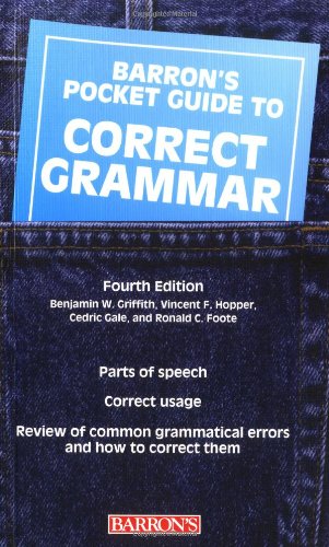 Beispielbild fr Pocket Guide to Correct Grammar (Barron's Pocket Guides) zum Verkauf von Wonder Book
