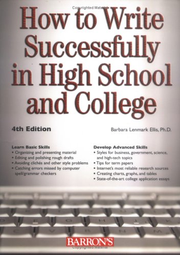 Imagen de archivo de How to Write Successfully in High School and College (Barron's Educational) a la venta por SecondSale