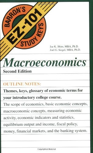 Beispielbild fr Macroeconomics (EZ-101 Study Keys) zum Verkauf von Wonder Book