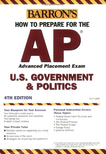 Imagen de archivo de Barron's How to Prepare for the AP U. S. Government and Politics a la venta por Better World Books: West