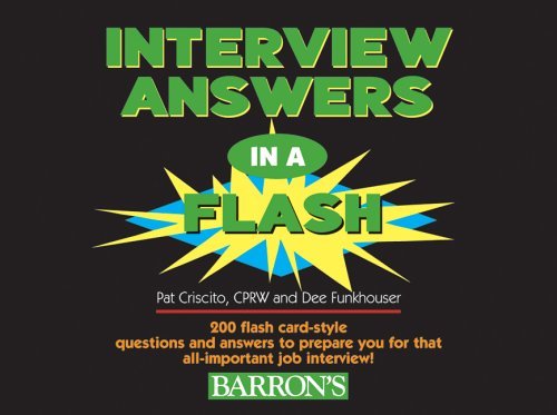 Stock image for Interview Answers in a Flash for sale by Better World Books