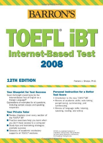 Stock image for Barron's TOEFL IBT: Internet-Based Test for sale by HPB-Diamond