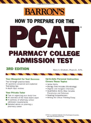 Beispielbild fr Barron's How to Prepare for the PCAT : Pharmacy College Admission Test zum Verkauf von Better World Books: West